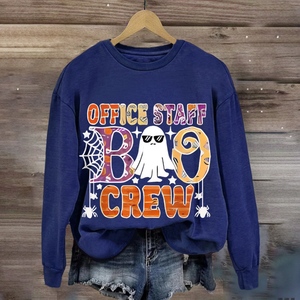 Office Staff Boo Crew Halloween sweatshirt