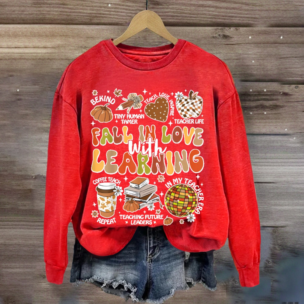 Fall In Love With Learning Funny Letters sweatshirt