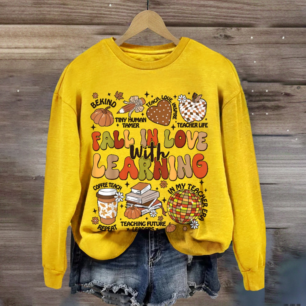 Fall In Love With Learning Funny Letters sweatshirt