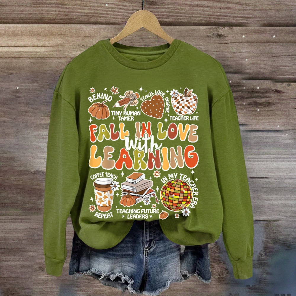 Fall In Love With Learning Funny Letters sweatshirt