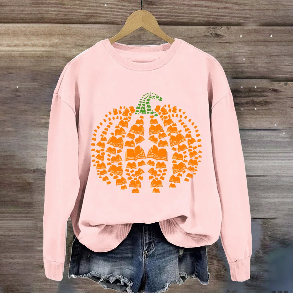Books Pumpkin sweatshirt