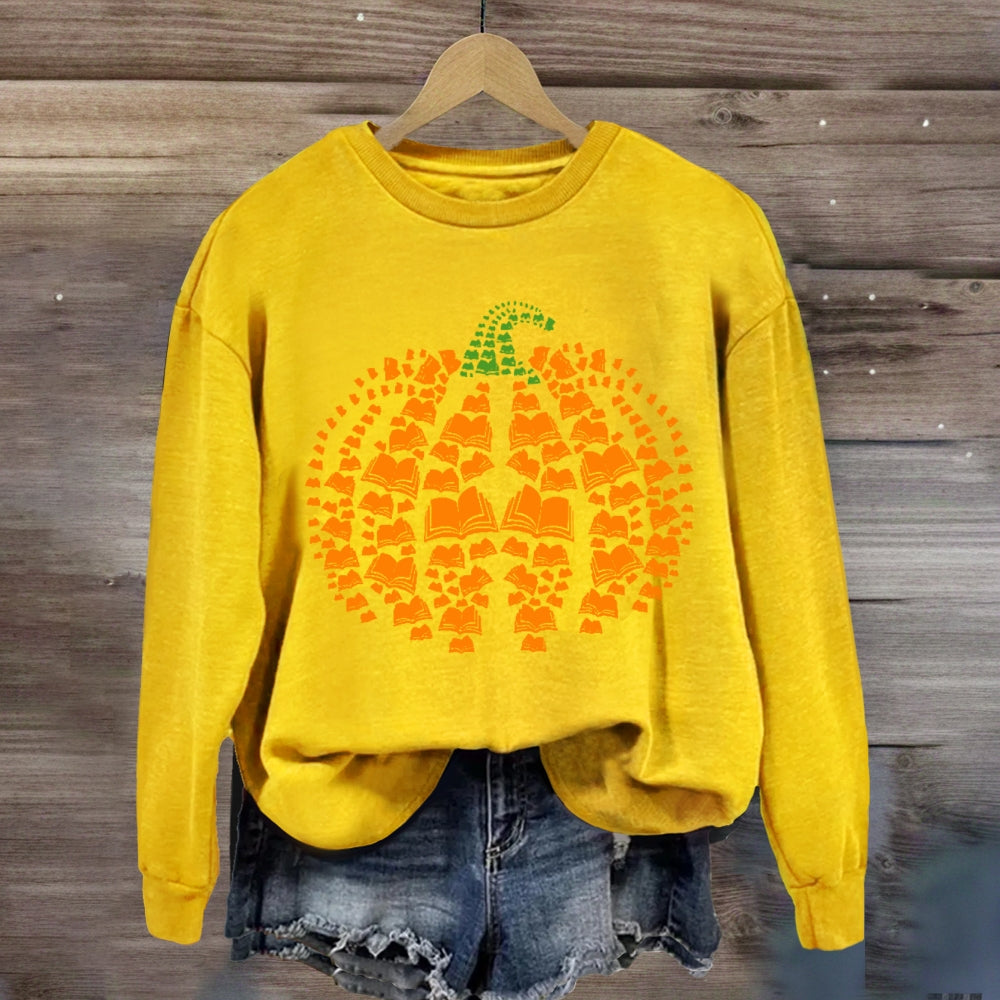 Books Pumpkin sweatshirt