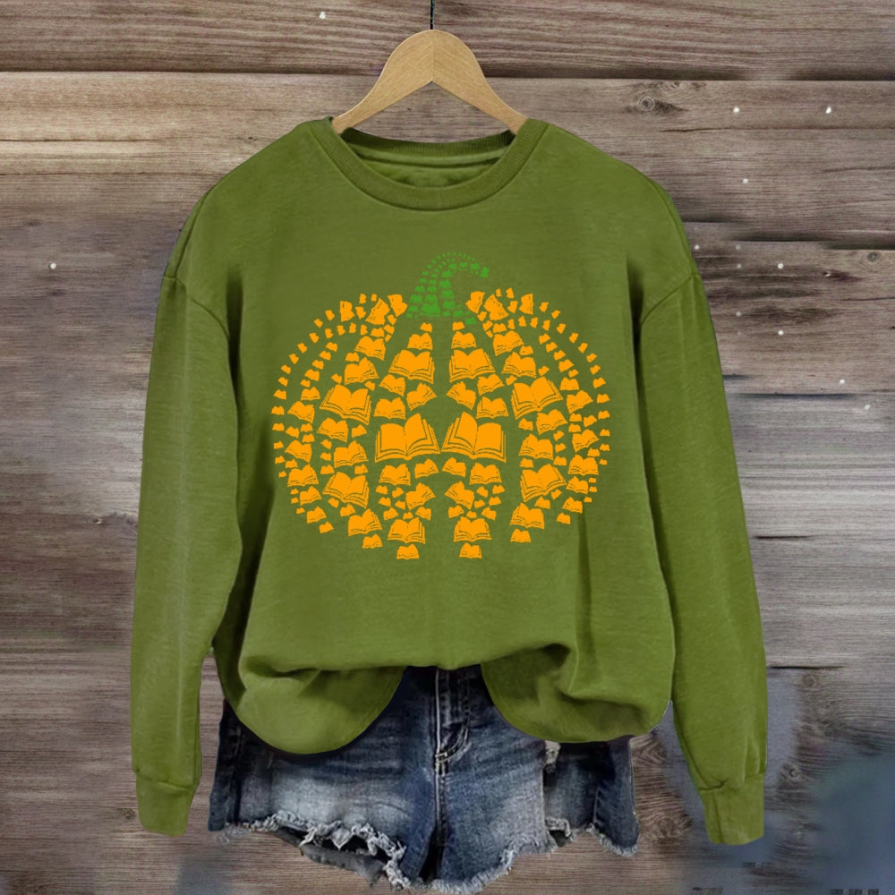 Books Pumpkin sweatshirt