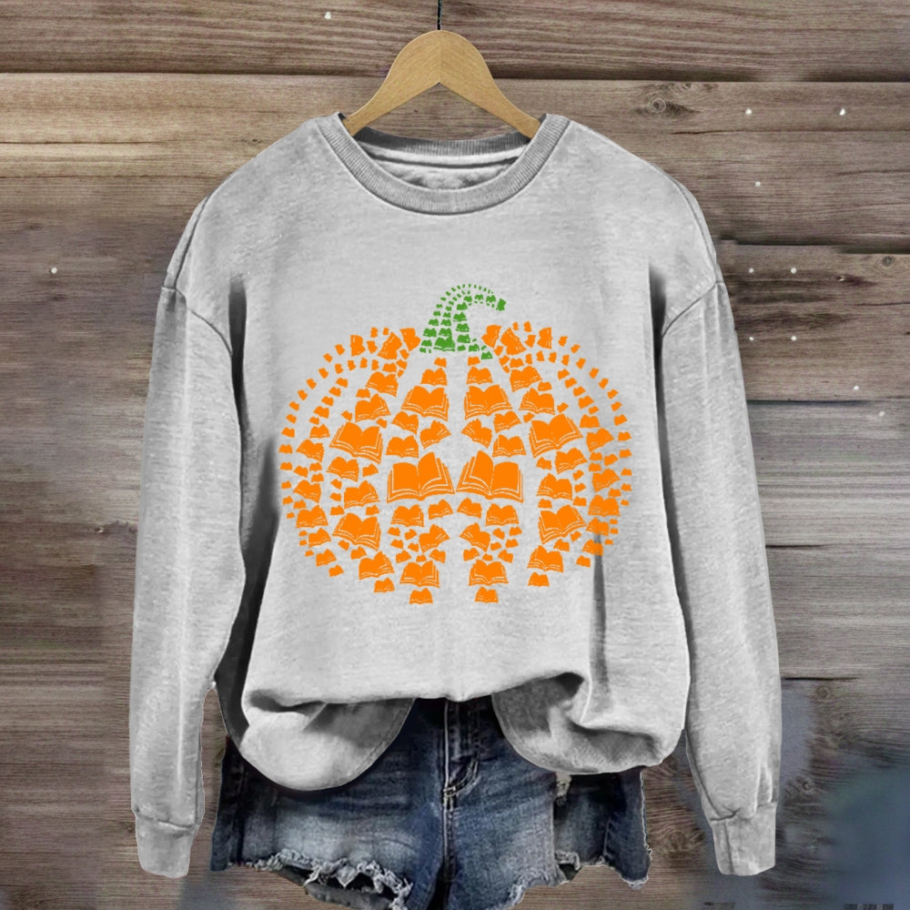 Books Pumpkin sweatshirt