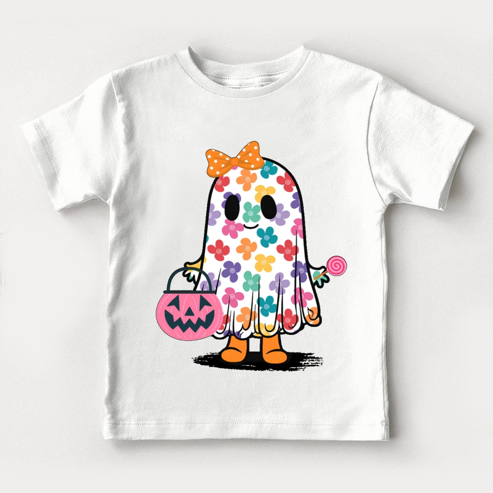 Ghost Carrying The Basket Halloween Toddler T-shirts
