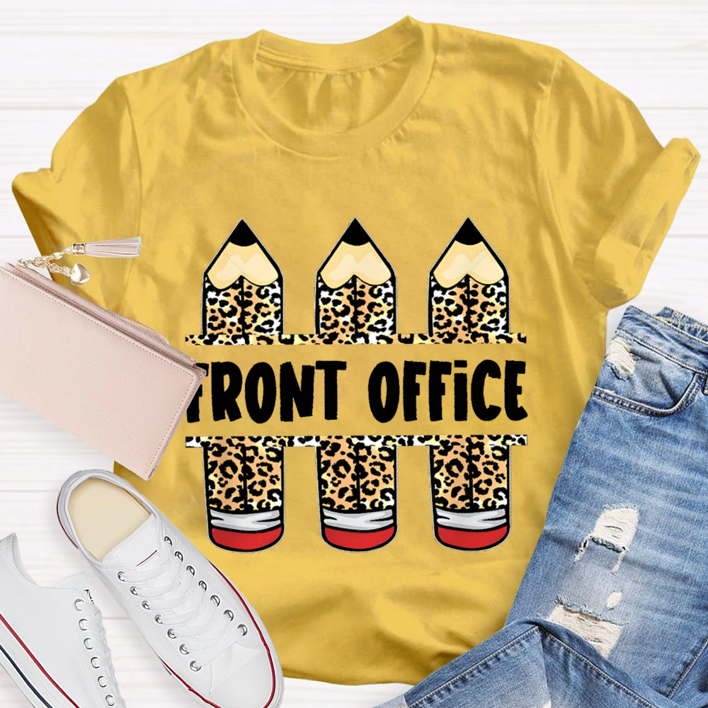 Front Office Leopard Print Pencil T-shirt