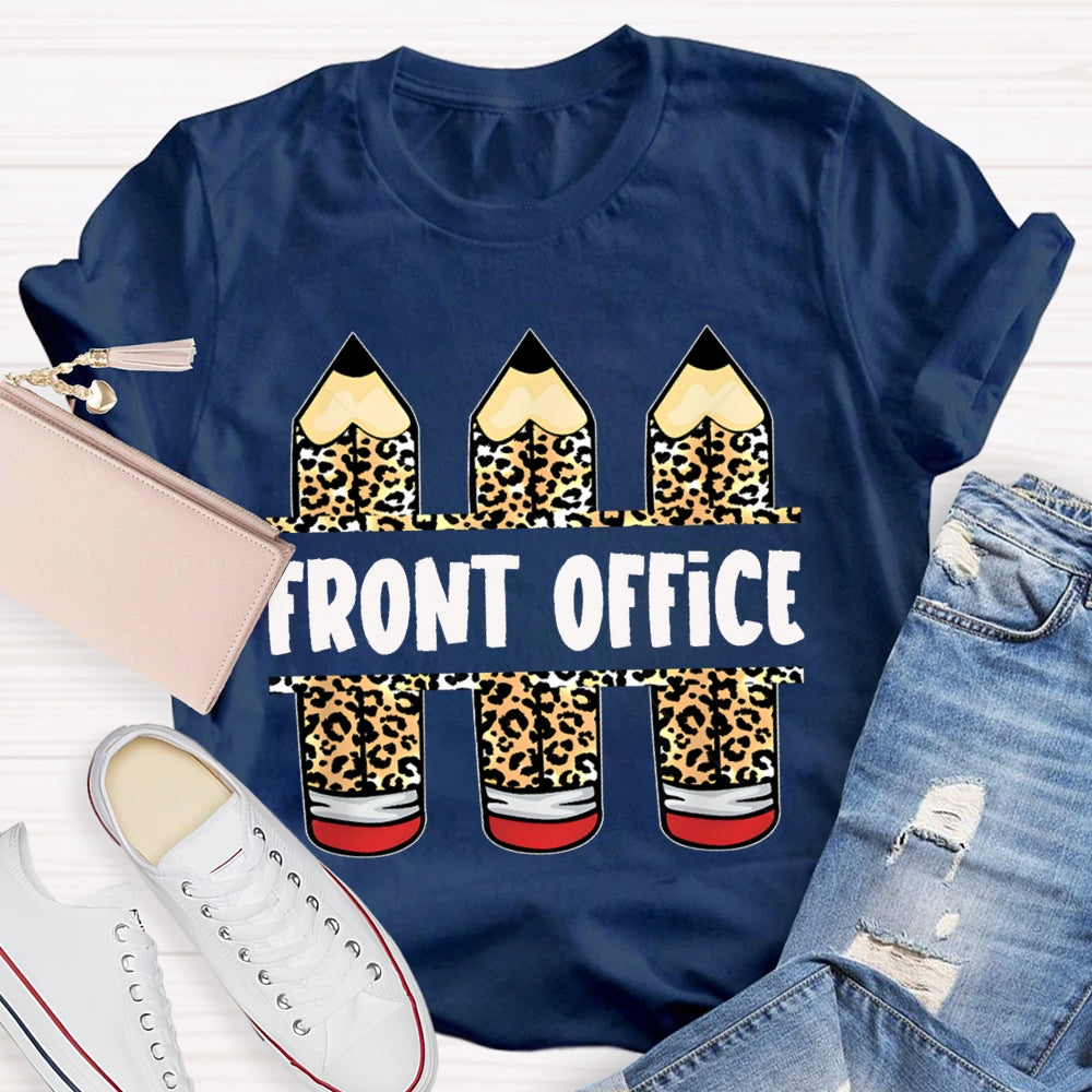 Front Office Leopard Print Pencil T-shirt