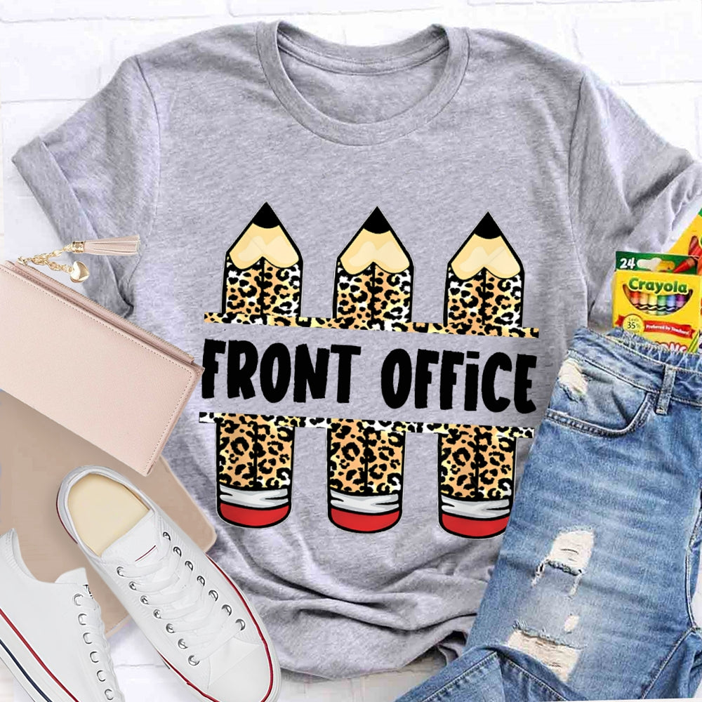 Front Office Leopard Print Pencil T-shirt