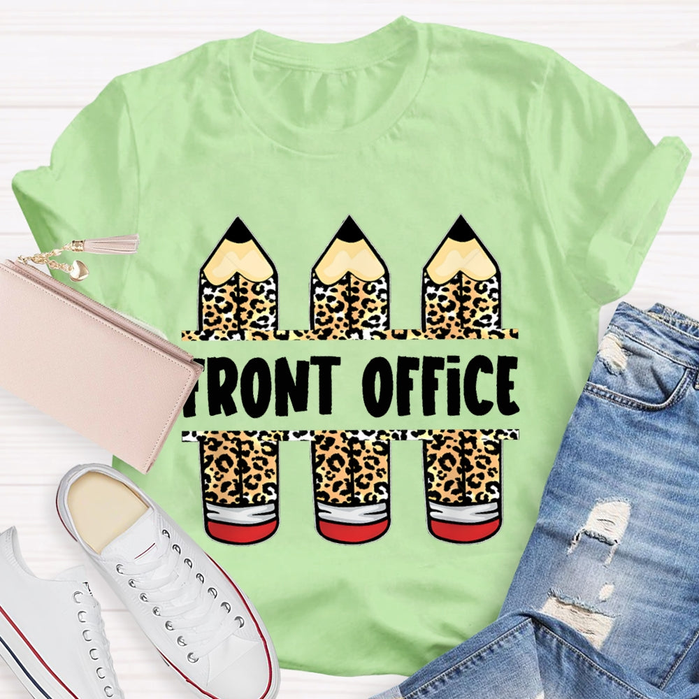 Front Office Leopard Print Pencil T-shirt