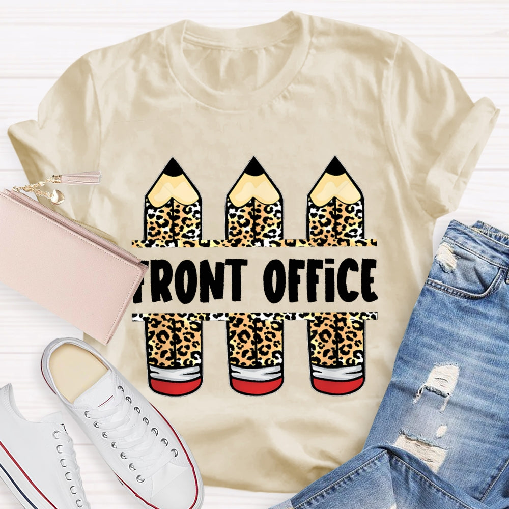 Front Office Leopard Print Pencil T-shirt
