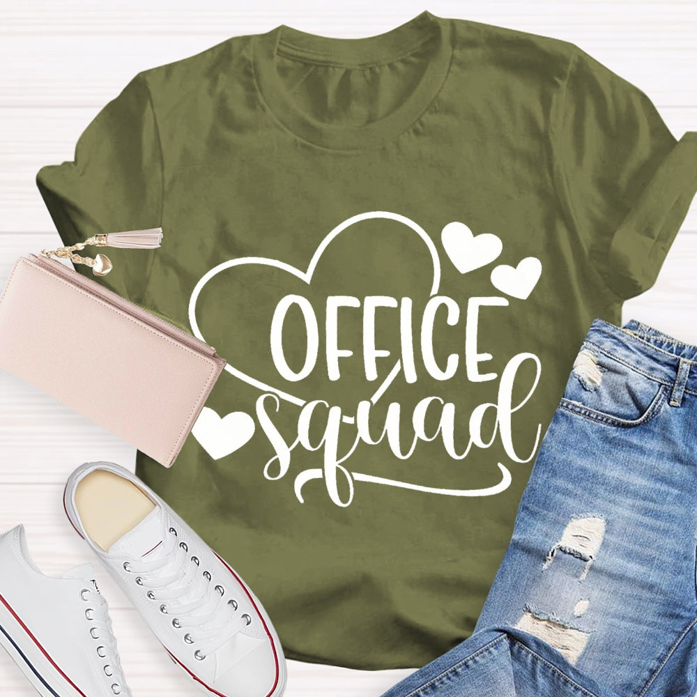 Office Squad Heart Print T-shirt