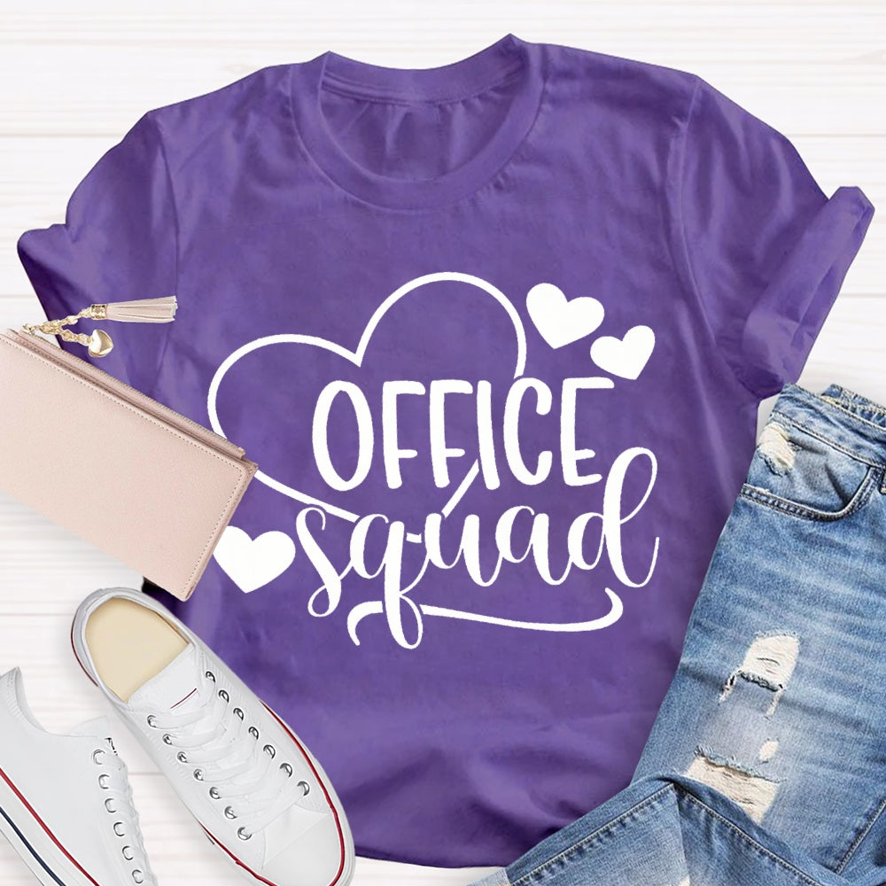 Office Squad Heart Print T-shirt