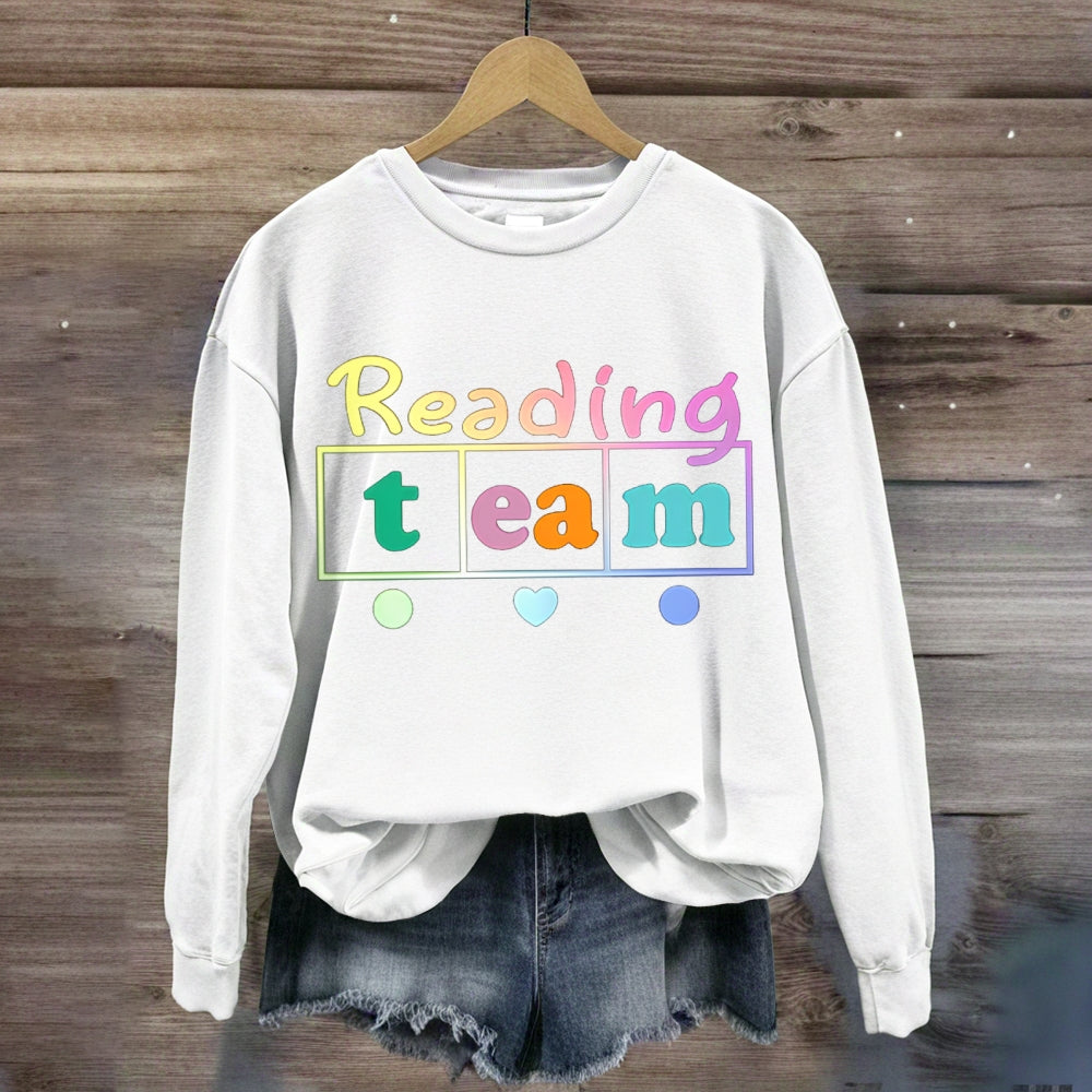 Reading Team Fall In Love With Reading Colorful Fonts sweatshirt