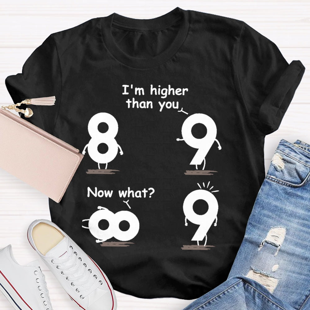 I'm Higher Than You Now What Funny Mathematics T-shirt