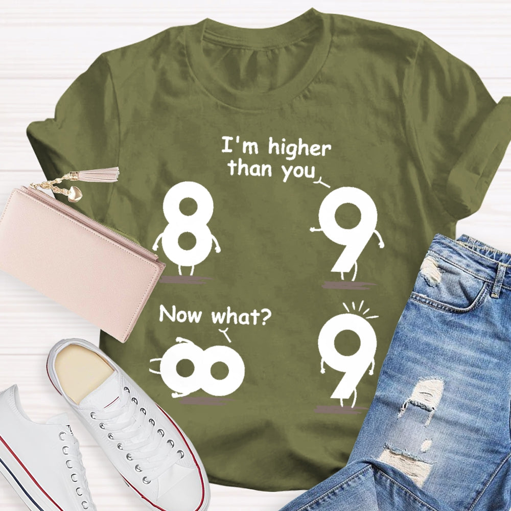 I'm Higher Than You Now What Funny Mathematics T-shirt