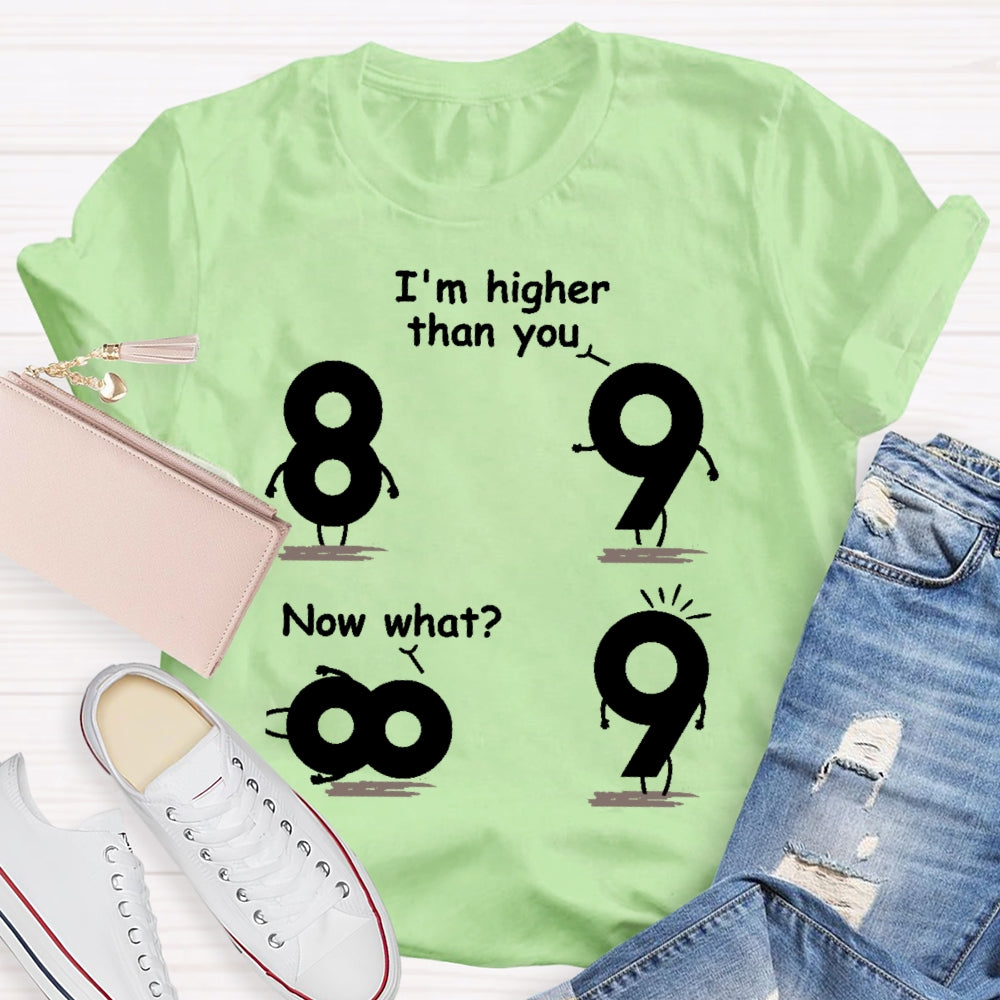 I'm Higher Than You Now What Funny Mathematics T-shirt