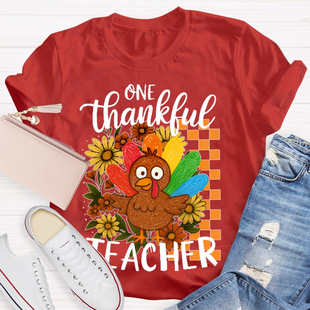 One Thankful Teacher T-shirt