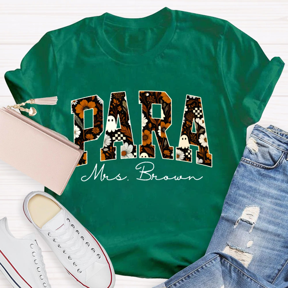 Personalized Name Para Ghost Halloween T-shirt