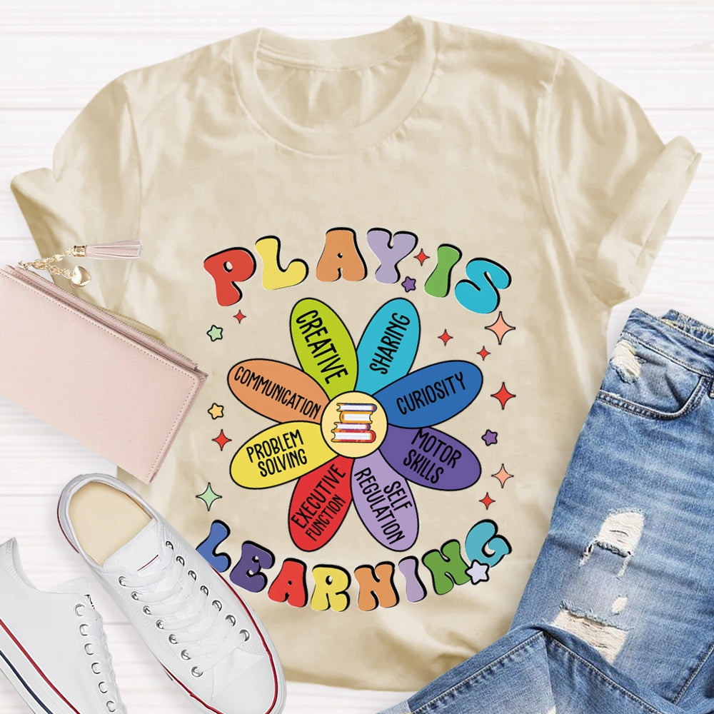 Play Is Learning Curiosity Sharing Books Flower T-Shirt