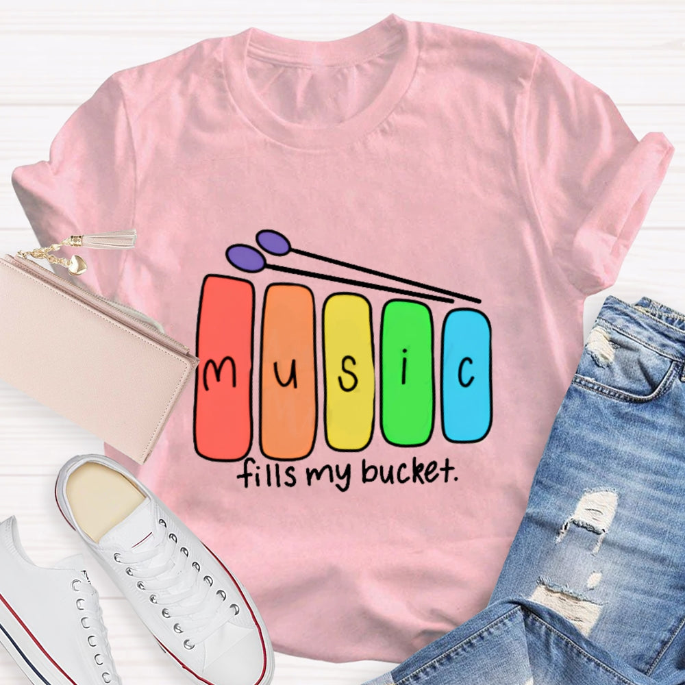 Music Fill My Bucket T-shirt