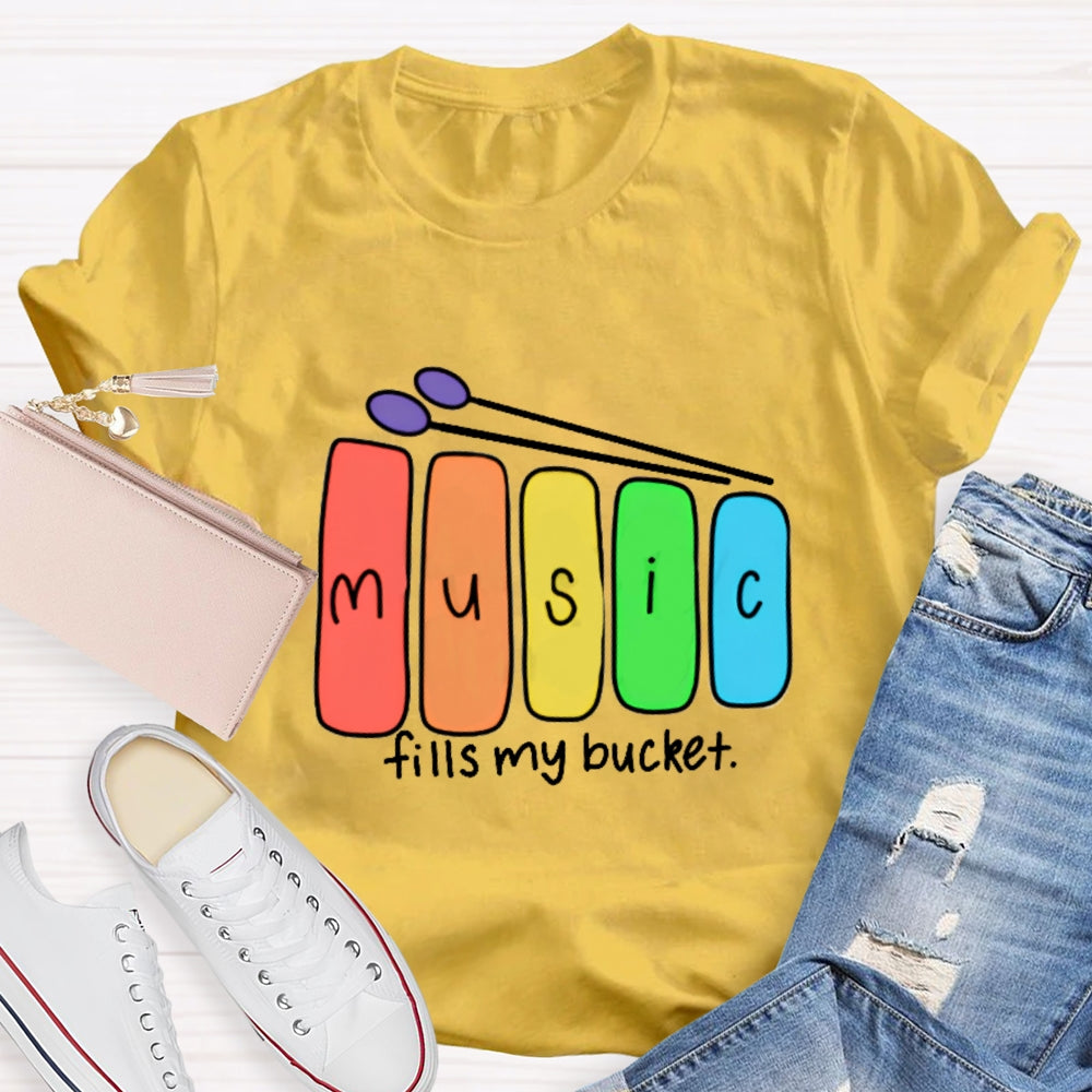 Music Fill My Bucket T-shirt