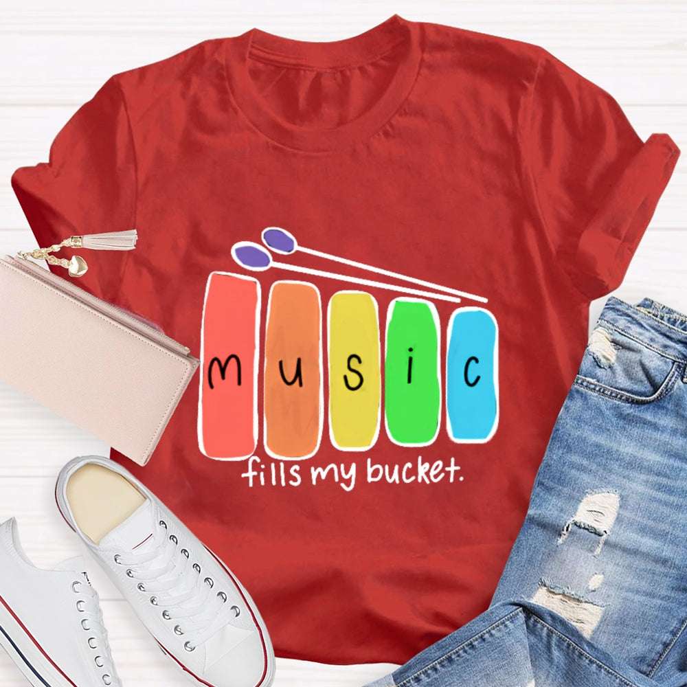 Music Fill My Bucket T-shirt