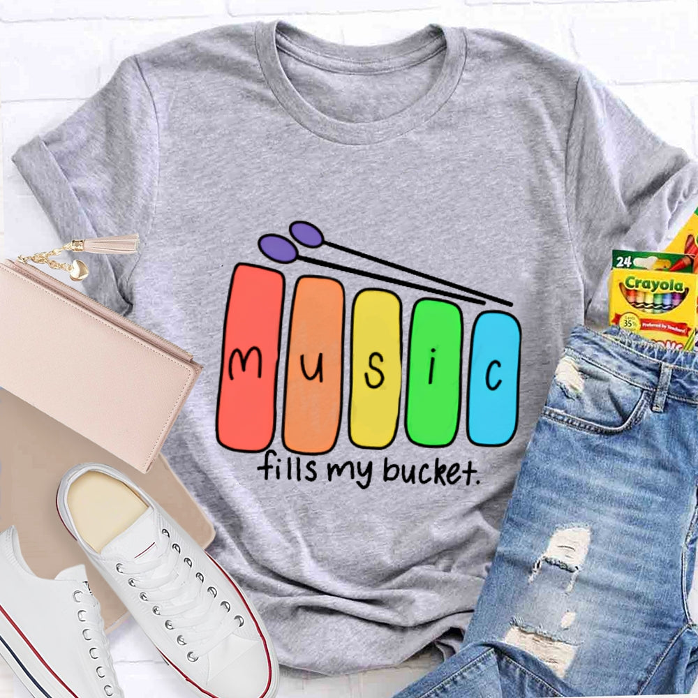 Music Fill My Bucket T-shirt