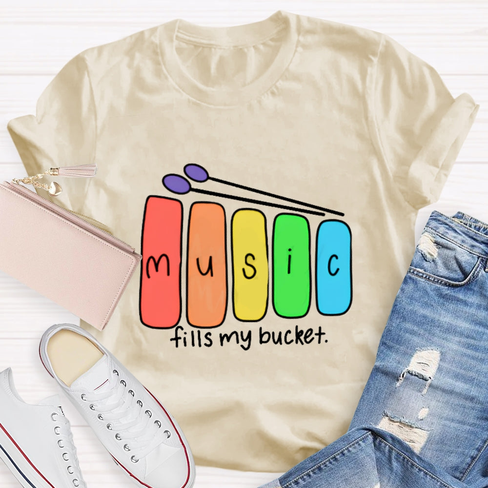 Music Fill My Bucket T-shirt