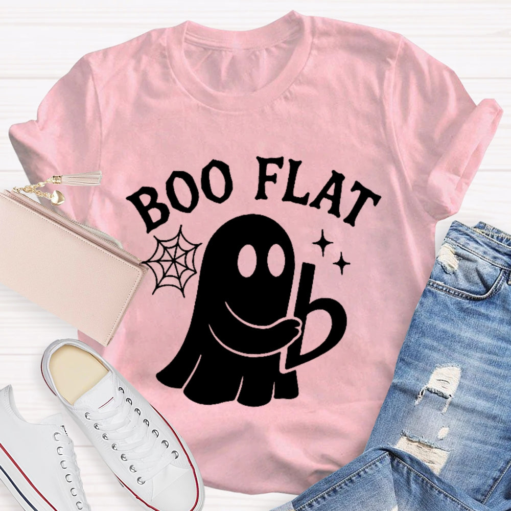 Boo Flat A Cute Little Ghost Halloween T-shirt