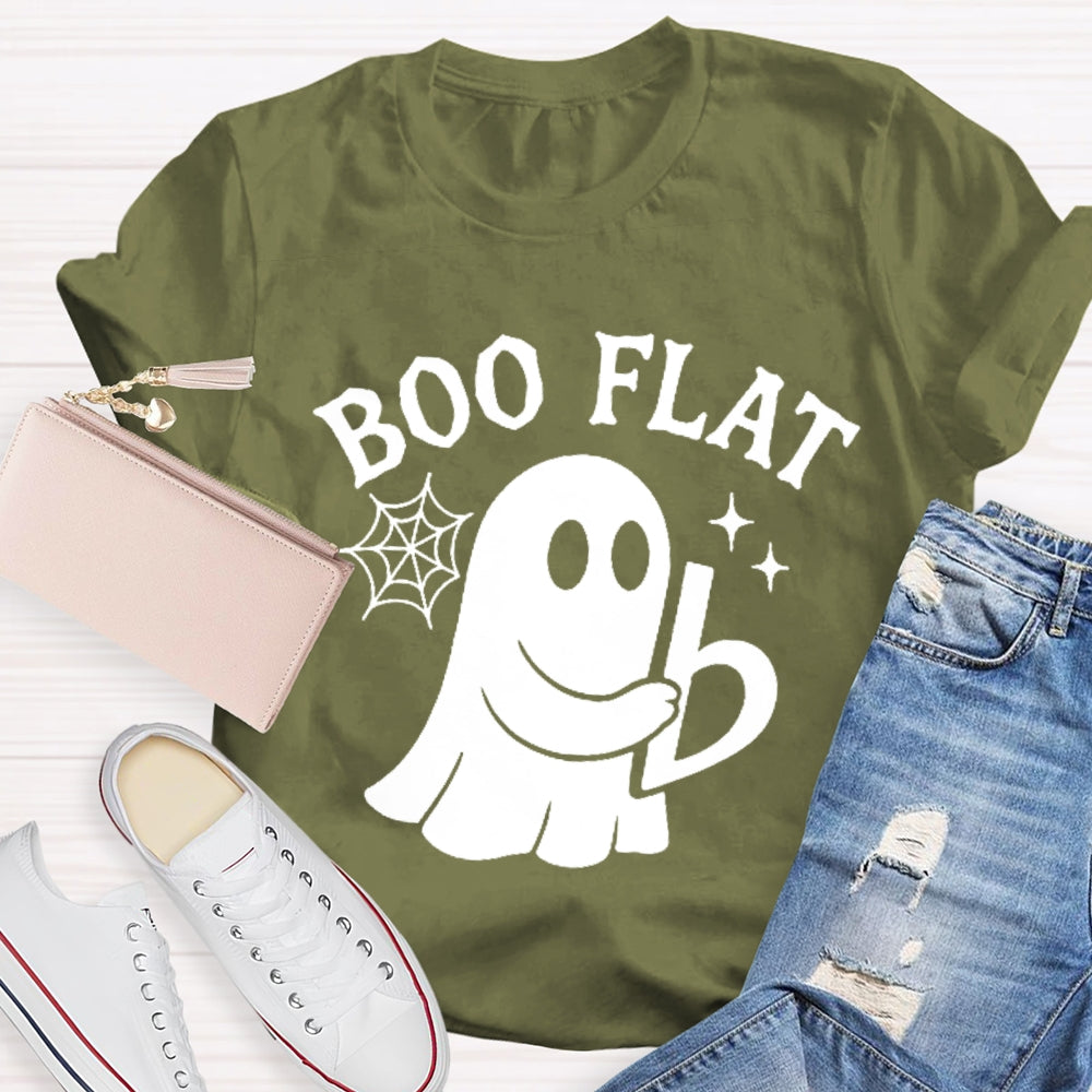 Boo Flat A Cute Little Ghost Halloween T-shirt