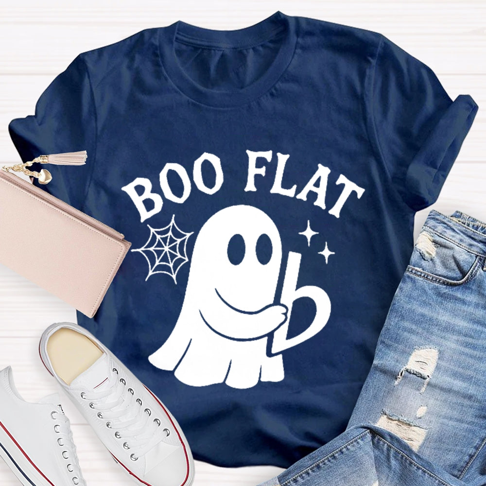 Boo Flat A Cute Little Ghost Halloween T-shirt