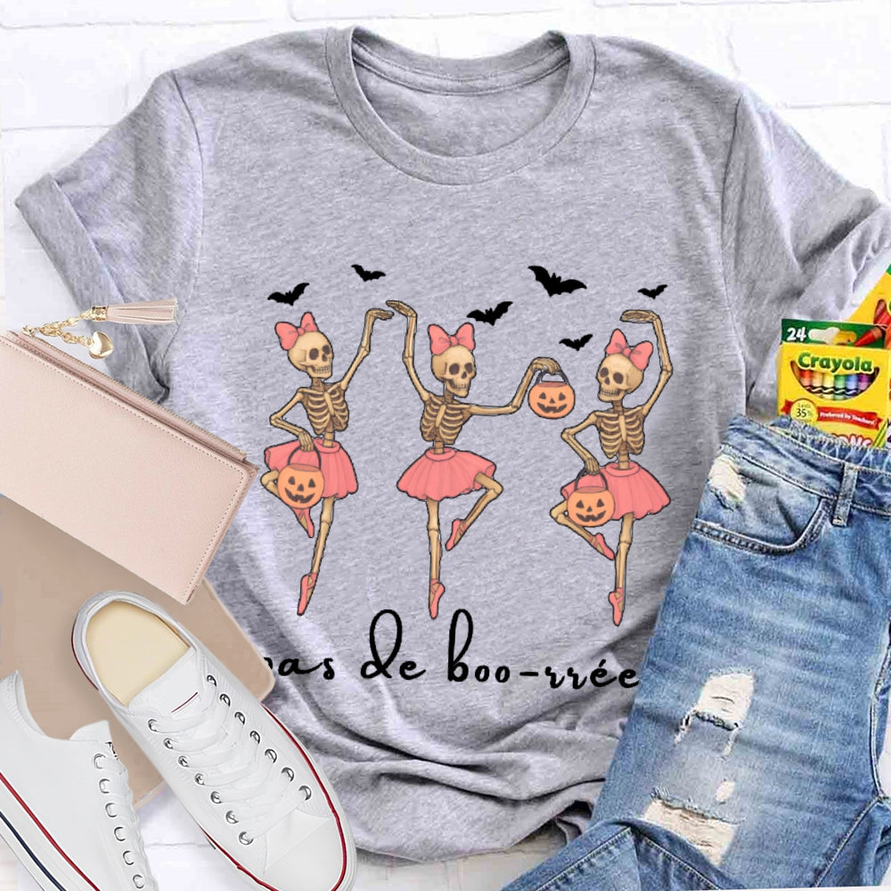 Pas De Boo Rree Ghosts And Pumpkins Halloween T-shirt