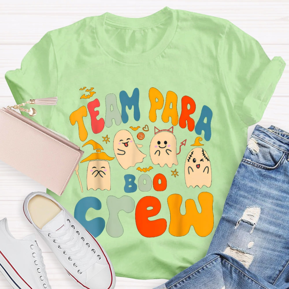 Team Para Boo Crew Four Ghosts Halloween T-shirt