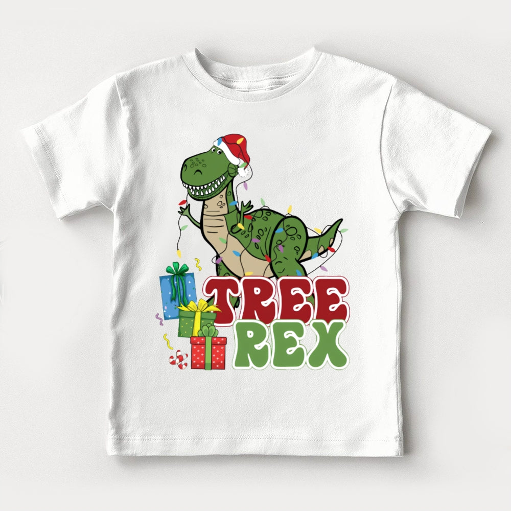 Tree Rex Christmas Dinosaur Toddler T-shirts
