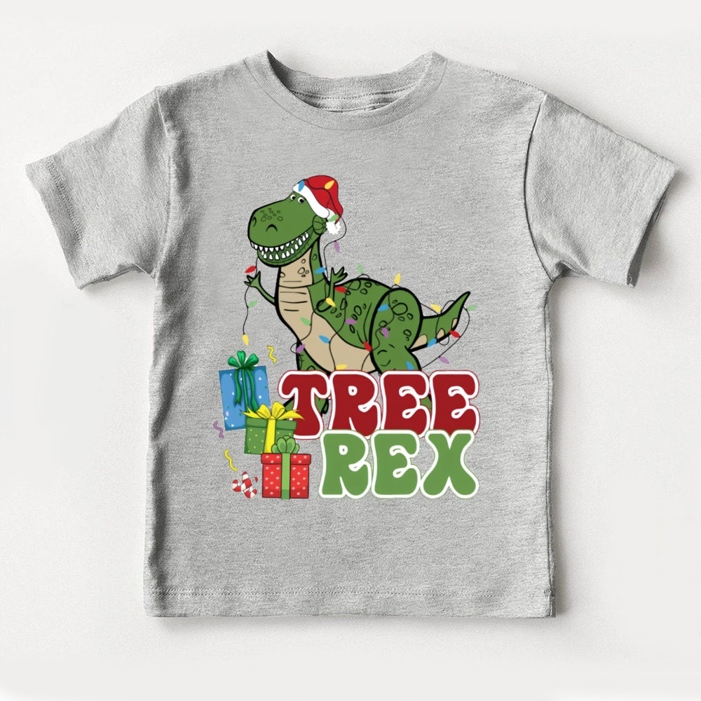 Tree Rex Christmas Dinosaur Toddler T-shirts