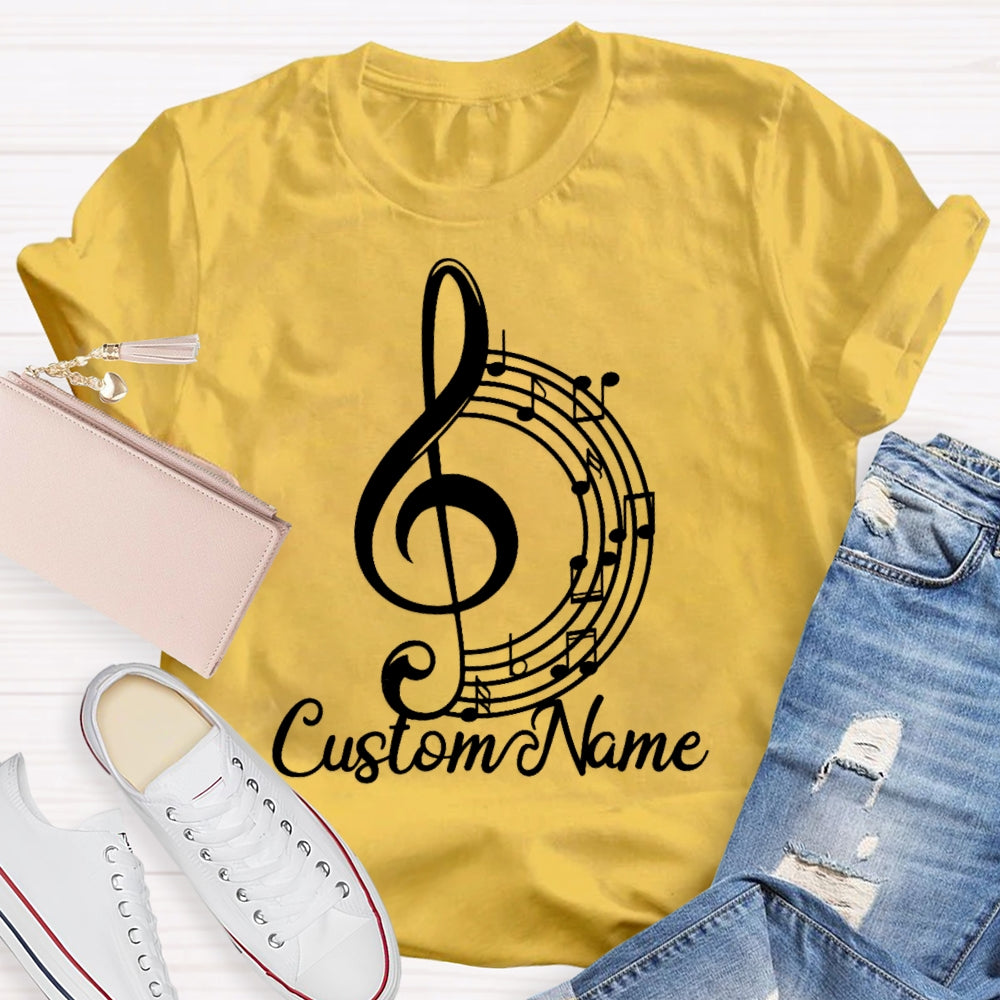 Personalized Name Musical Note T-shirt