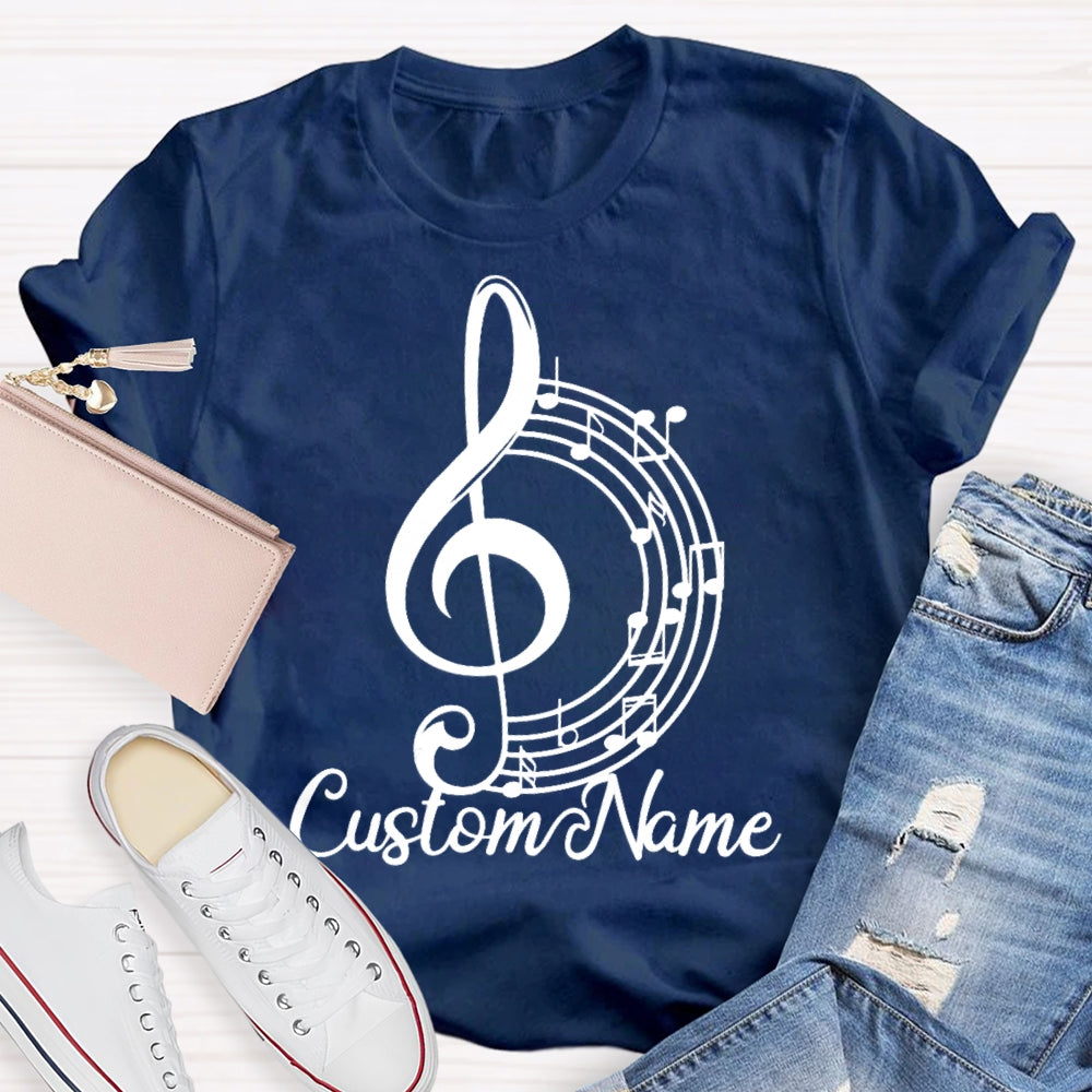 Personalized Name Musical Note T-shirt