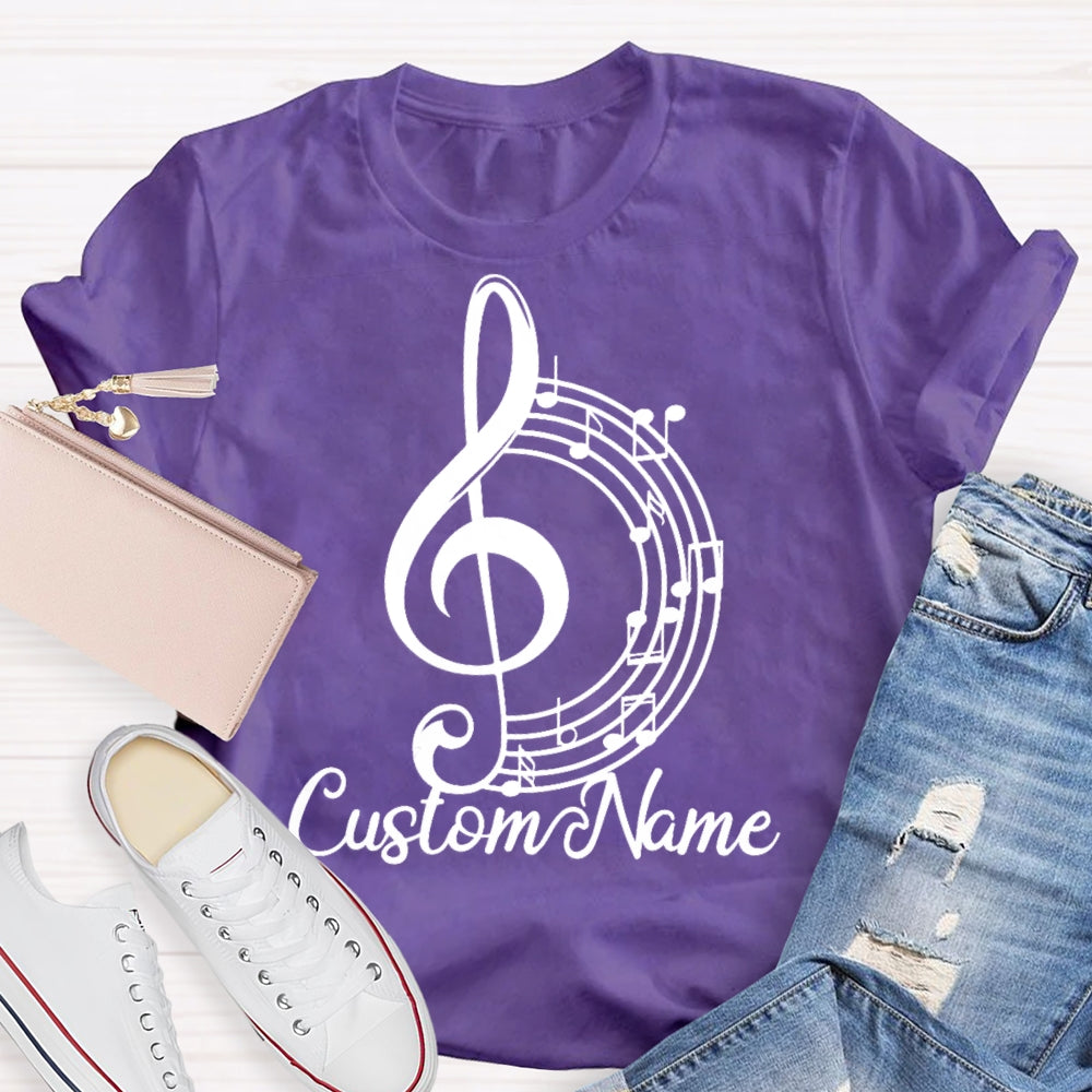 Personalized Name Musical Note T-shirt