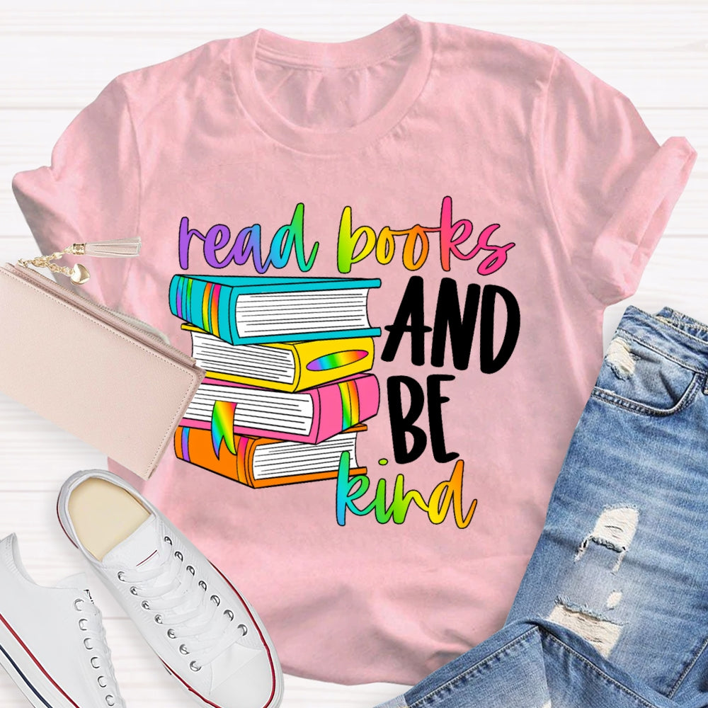 Read Books Be Kind Stay Weird Book Lover Library Reading T-shirt