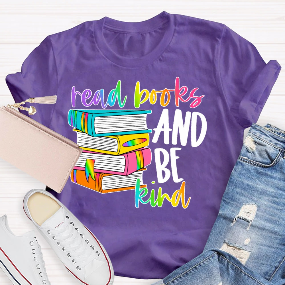 Read Books Be Kind Stay Weird Book Lover Library Reading T-shirt