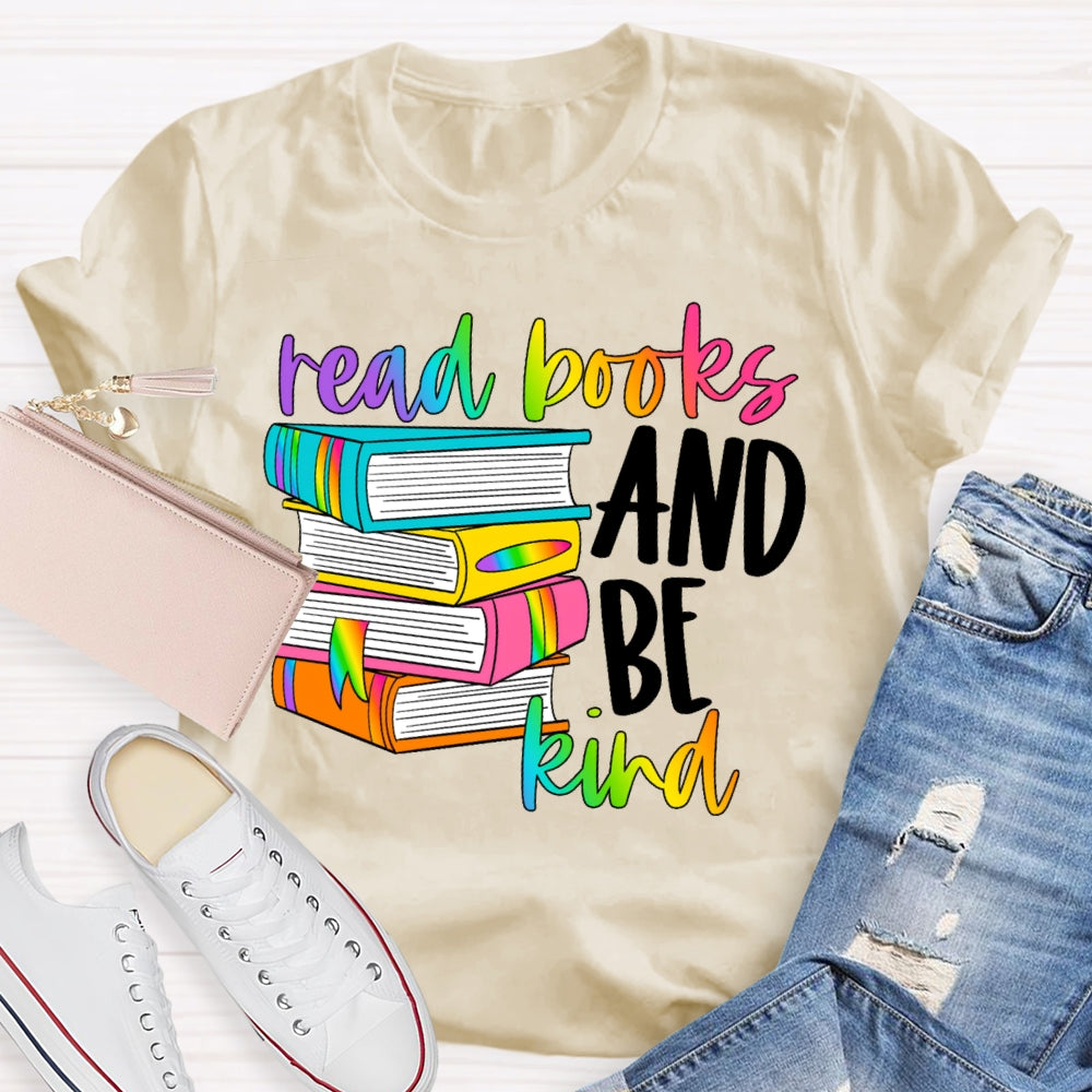Read Books Be Kind Stay Weird Book Lover Library Reading T-shirt