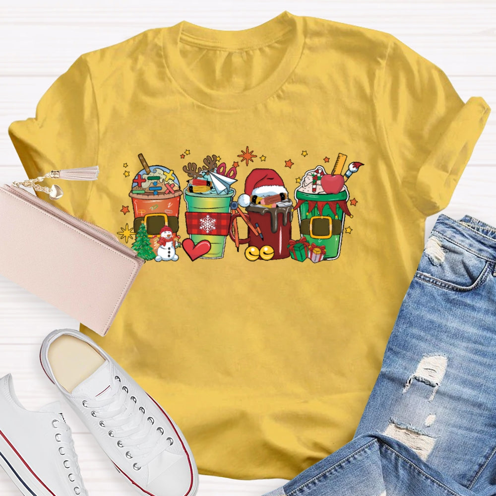 Teacher Christmas Pattern T-shirt