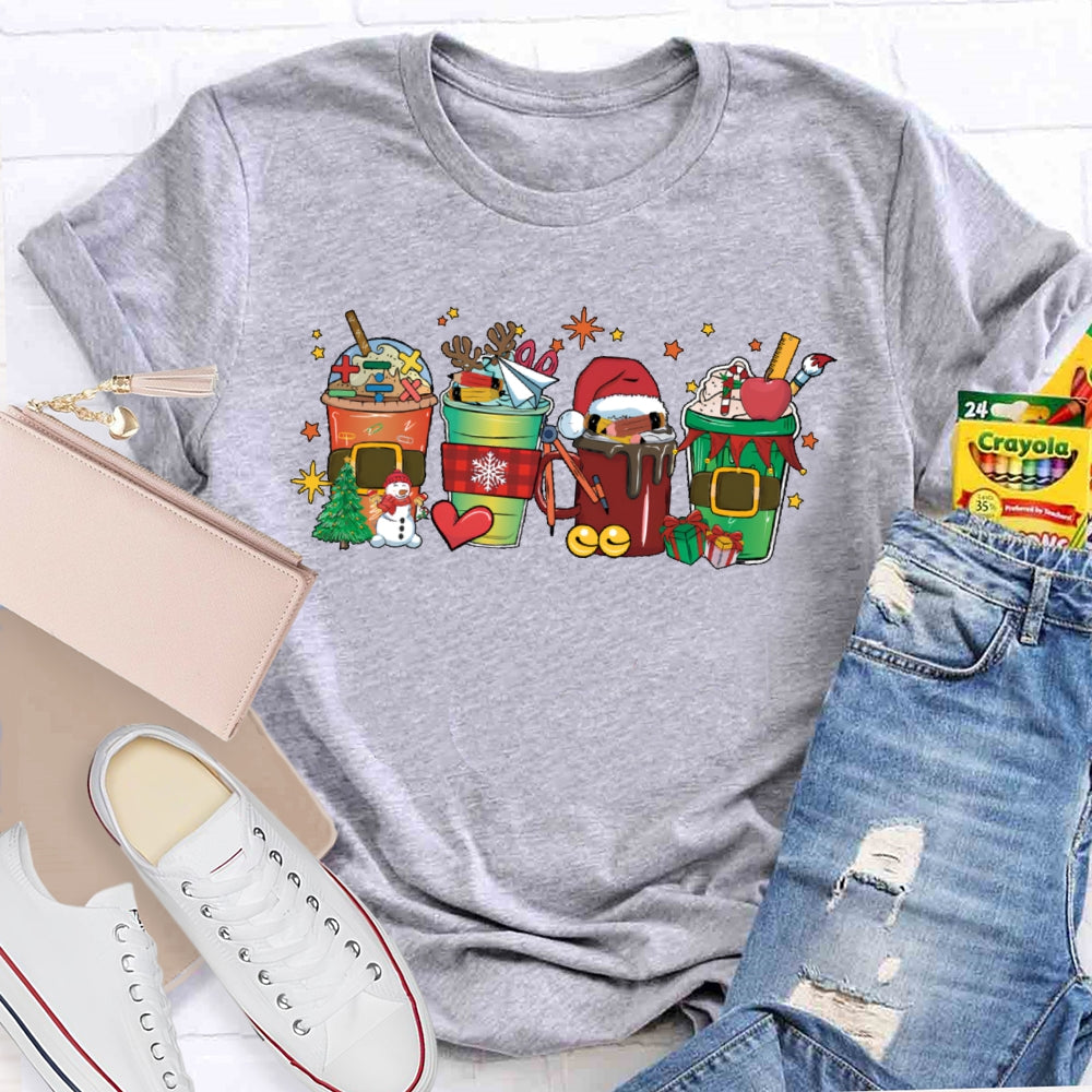 Teacher Christmas Pattern T-shirt