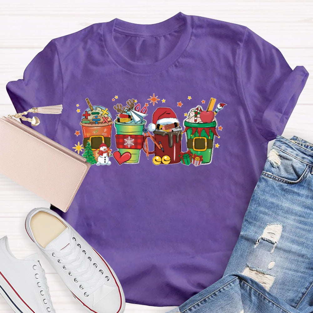 Teacher Christmas Pattern T-shirt