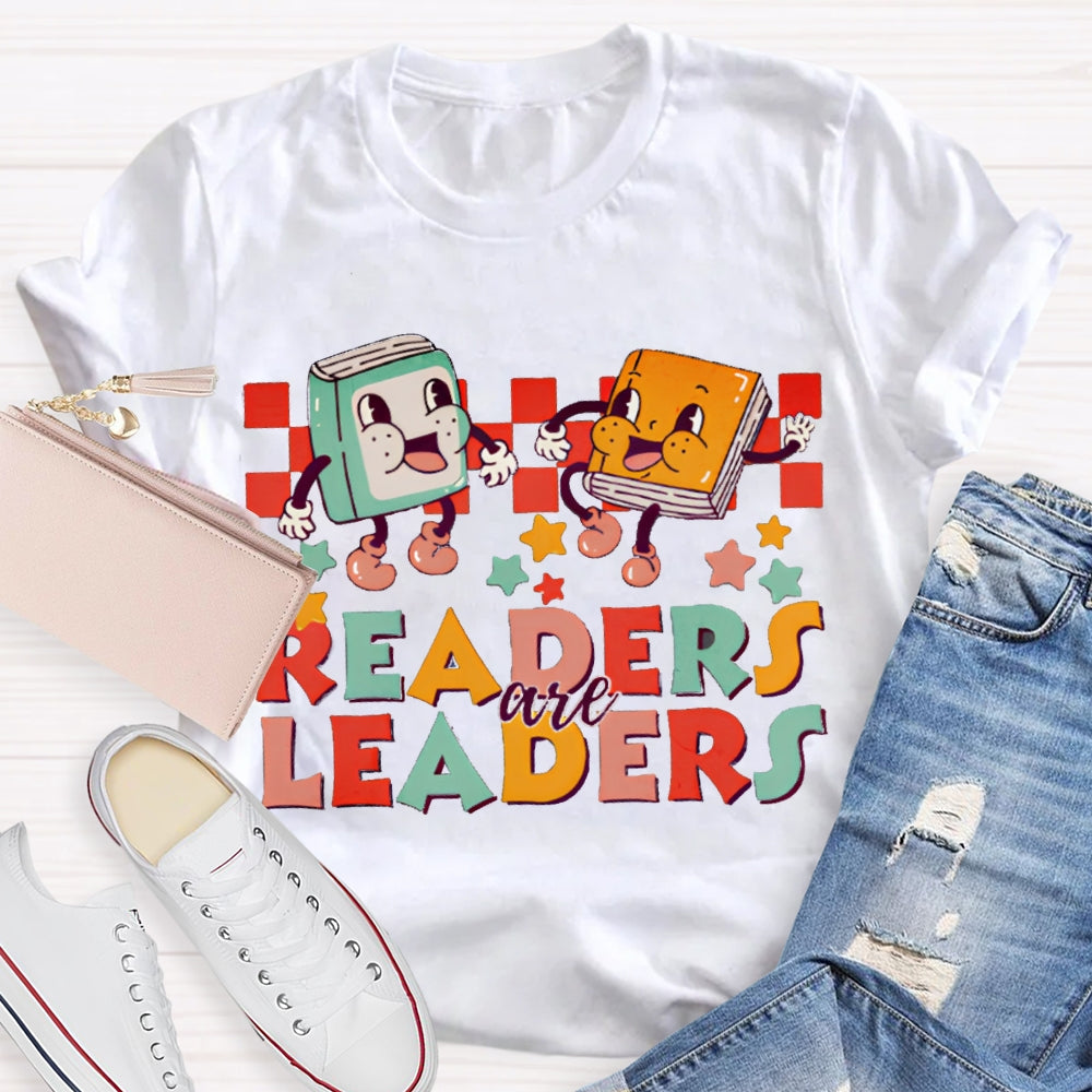 Readers Are Leaders Color Fonts T-shirt