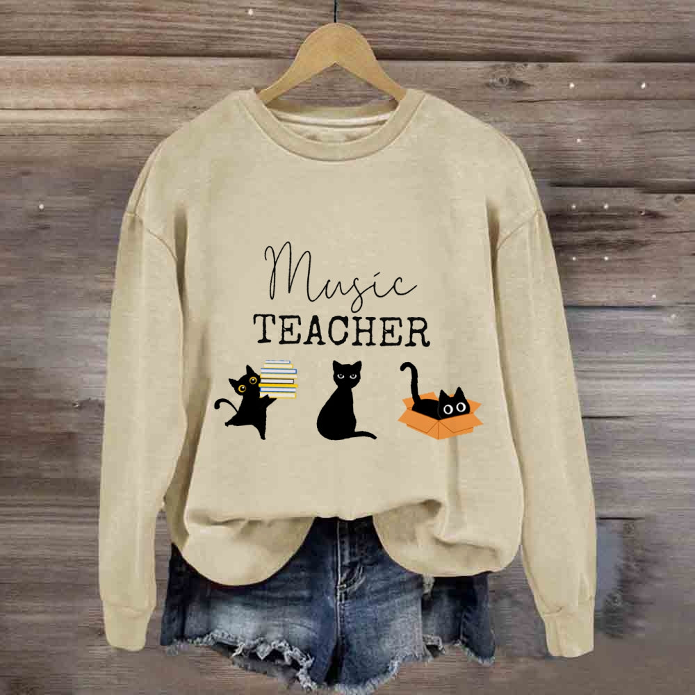 Black Cats Music Teacher sweatshirt
