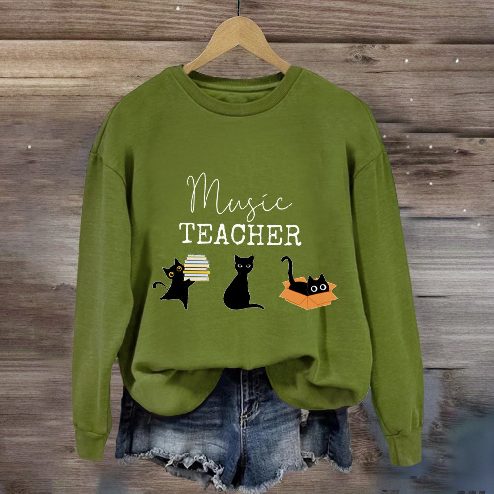Black Cats Music Teacher sweatshirt