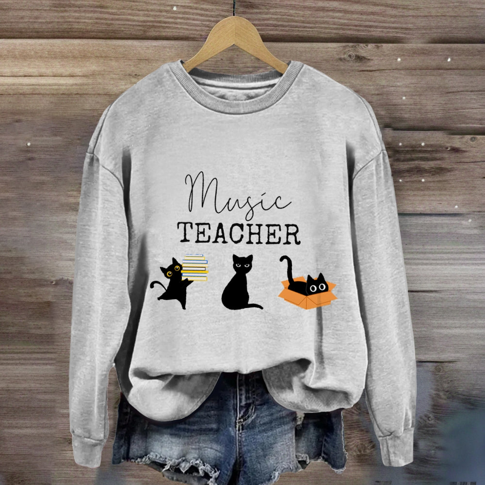Black Cats Music Teacher sweatshirt