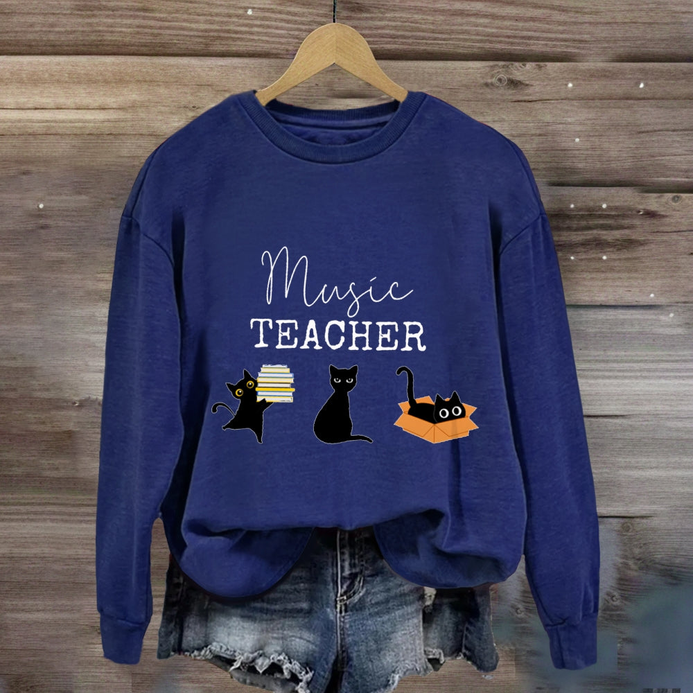 Black Cats Music Teacher sweatshirt