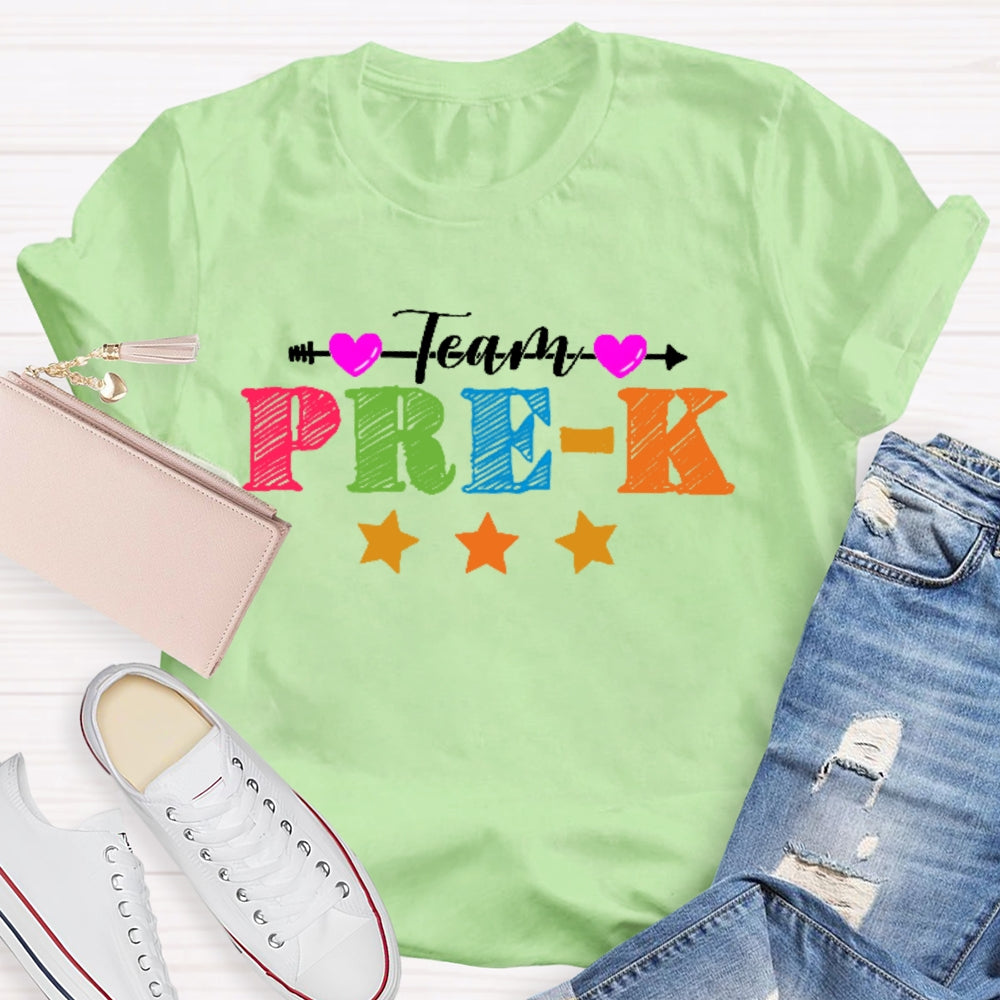 Personalized Grade Team Pre-K Shirt PreSchool Teacher Student T-shirt